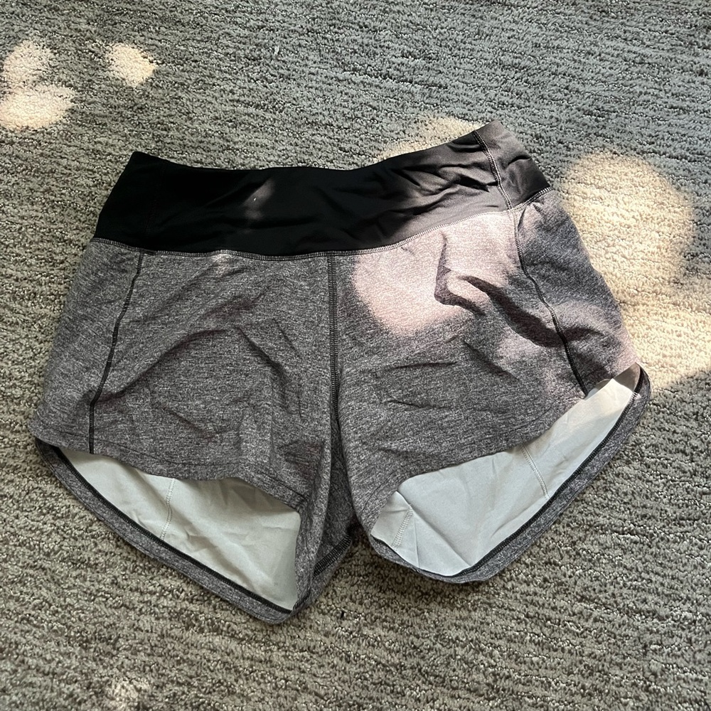 Gray lululemon speed up shorts